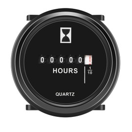 kosiwun Mechanical Hour Meter Round 2" Quartz Engine Hour Timer Gauge for Air Compressor House Generator Tiller Chipper Truck AC 120V 220V 230V 240V