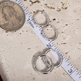 S.Leaf Hoop Earrings for Women Sterling Silver Hoop Earrings Huggie Earrings 14k Gold Plated