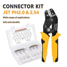 Ratchet Crimping Tool Kit, Self-adjustable Wire Crimper Plier Set Crimping tools Kit With With 920PCS Connectors Include JST PH 2.0 and JST XH 2.54 Terminals
