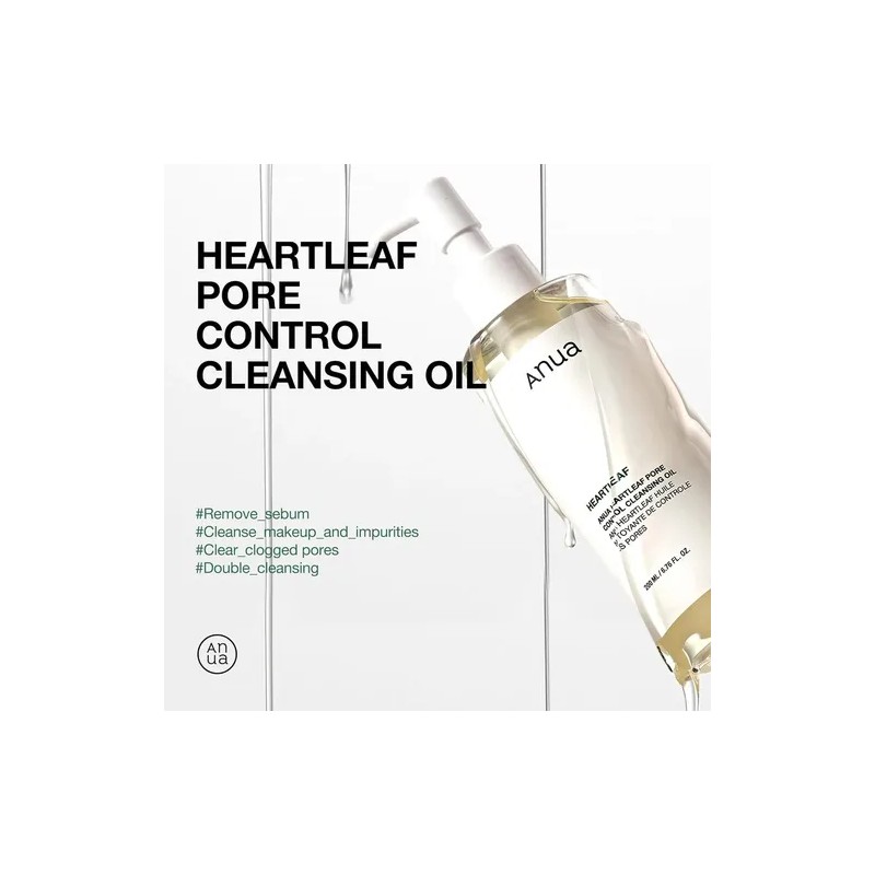 Aceite Limpiador Hua Heartleaf Pore Control, Coreano, 200 Ml