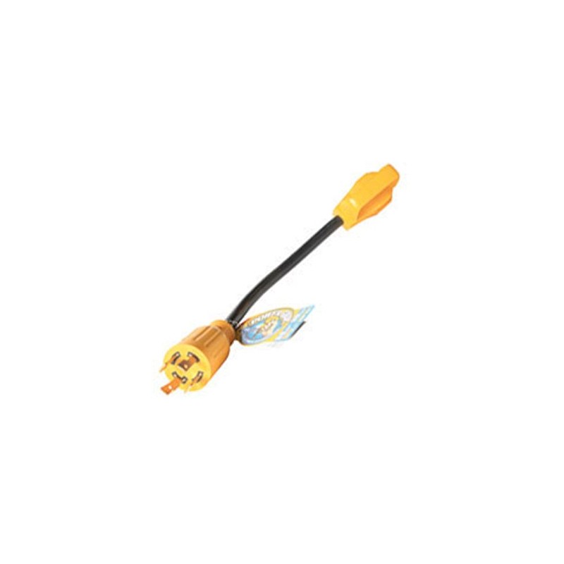 Camco 55382 12" 30Amp Locking 4-Prong Male / 30Amp Standard