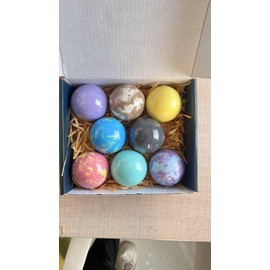 Bath Bombs for Men,8 Pack Organic Bath Bombs Set with Natural Essential Oils,Relaxing Gifts for Men & Women,Easter Birthday Gift for Husband or Boyfriend