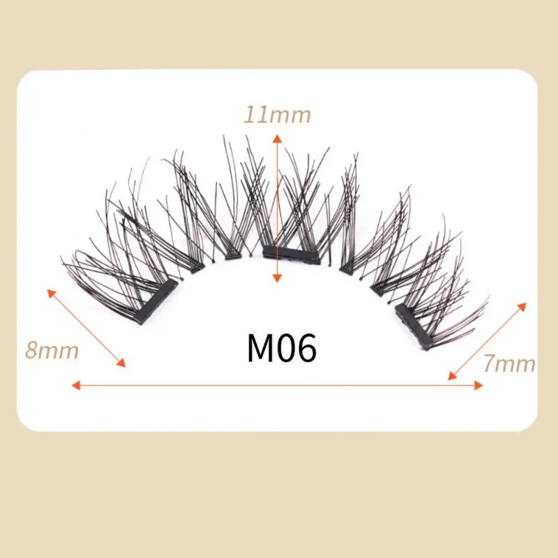 Kit De Pestañas Postizas Magnéticas Con Clip 2 Pares
