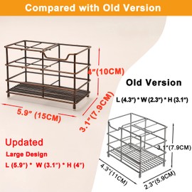 Dseap Toothbrush Holder, Electric Toothbrush Holder - Stainless Steel Tooth Brush Holders, Toothpaste Holder Organizer Stand Caddy for Bathroom, Red Antique Copper, 2Packs