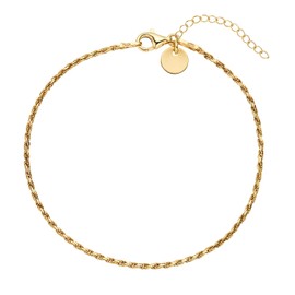 NOELANI 2030085 Women's Bracelet 925 Sterling Silver 16 + 3 cm Gold Comes in Jewellery Gift Box, Sterling Silver, No stones