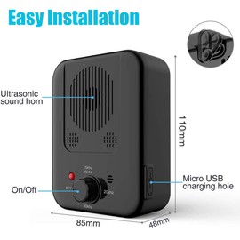 HXWEB PET Anti-Bell Gerät, Ultraschall Hunde Repeller und Trainer Gerät Stop Rinde Anti-Bell-Mittel, Sicher & Effektive Hundebellen Abschreckung Außenbereich für große mittlere kleine Hunde