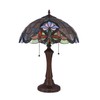 Chloe Lighting Monroe Victorian Tiffany-Style Dark Bronze 2 Light Table