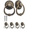 Fuxxer® 4 x Antique Drawer Handles Ring Eyelets Iron Handles