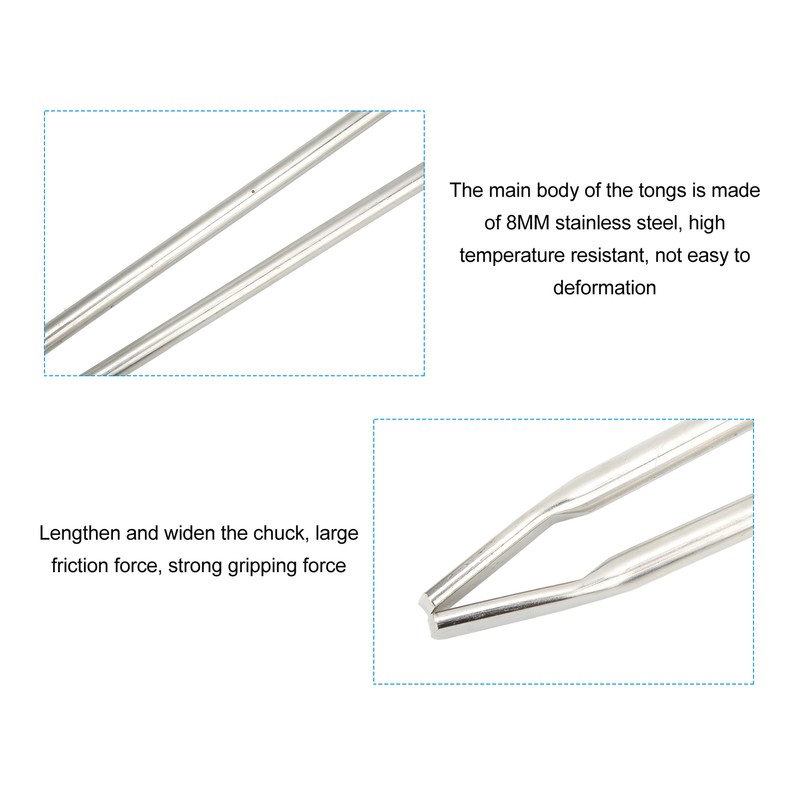 Fire Pit Tongs Heavy Duty Stainless Steel Lengthen Widen Thicken