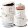 Fine China Storage Containers Hard Shell, 4 Piece Dish Storage