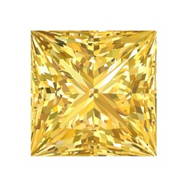 2 ct 7.0mm Princess Cut VVS1 Natural Yellow Citrine November Birthstone