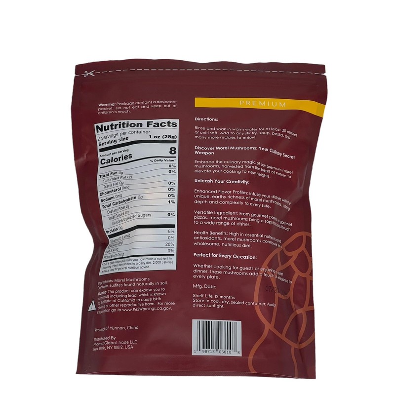 Season Harvests Dried Morel Mushrooms 2oz, Premium Gourmet Morels –