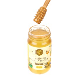 Shiva Organic’s Kashmiri Acacia Honey –Unrefined, Kosher, Pure, Raw Unfiltered Honeyand 100% Pure – All Natural, Without Additives Or Preservatives, GMO Free, Gluten Free, Vegan, Glass Jar 8.81 Ounces 250g
