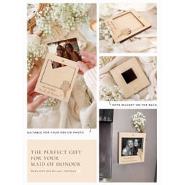 Joli Coon Maid of honour proposal picture frame - Will you be my maid of honour - Magnetic Photo Frame for picture