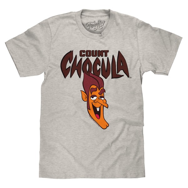 Tee Luv Men's Retro Count Chocula Monster Cereal Mascot Shirt,