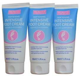 THREE PACKS of Beauty Formulas Intensive Foot Cream 100ml