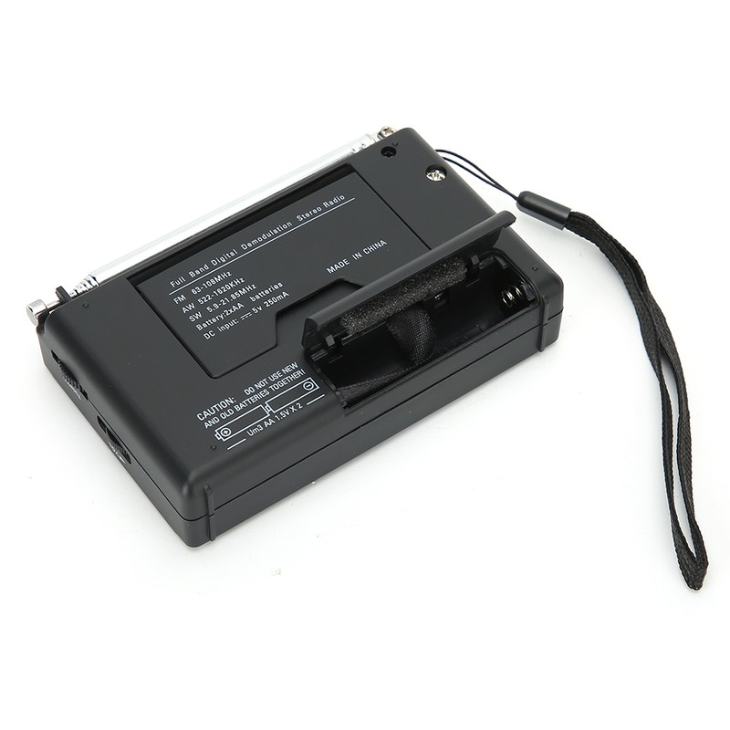 Portable Mini Radios FM/MW/SW Receiver with Digital Alarm Clock FM