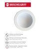 Gedotec Shell Handle Recessed | White Matt | Metal Inlet