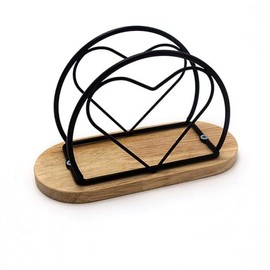 Hosoncovy Napkin Holder for Table Countertops, Metal Napkin Holder for Kitchen, Cocktail Napkin Dispenser Tissue Stand Napkin Organizer Paper Tissue Dispenser Serviette Dispenser (Black, C)