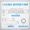 Low Profile 1 1/2 P Trap, Flexible Bathtub Shower Drain
