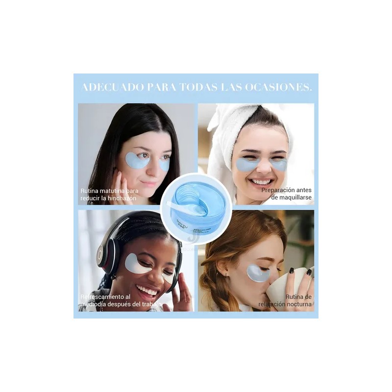 2pcs Parches Hydrogel Contorno Ojos Acido Hialuronico