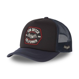Von Dutch Mens Womens Trucker Adjustable Snapback Cap, black, Unit size