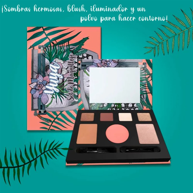 Yuya Maquinita Set Maquillaje 4 en 1 Rostro Con Brochas