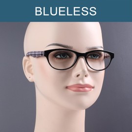BLUELESS Women's Reading Glasses 10 Pairs Ladies Cat-eye Readers Patterned Design +1.00