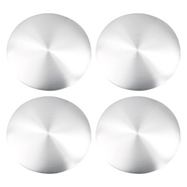 X AUTOHAUX 4pcs 59mm Silver Tone Car Universal Wheel Center Hub Caps Emblem Badge Decal Sticker
