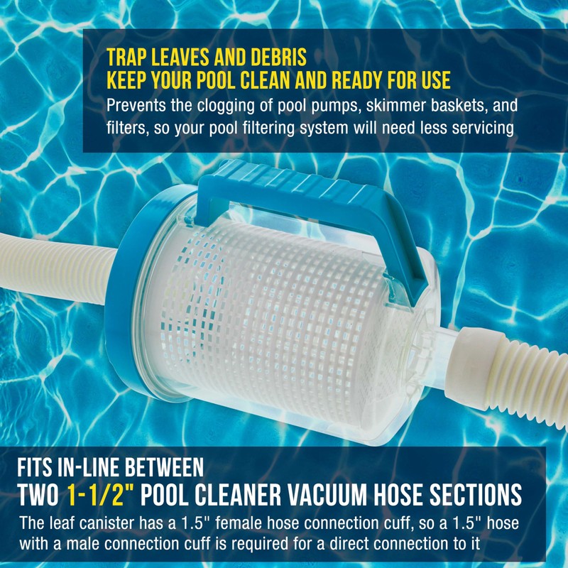 U.S. Pool Supply Pool Leaf Catcher - Inline Pool Leaf
