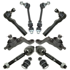 TRQ Front Steering & Suspension Kit Ball Joint Sway Bar Stabilizer Link Tie Rod Compatible with 2004-2007 Toyota Sequoia 2004-2006 Tundra