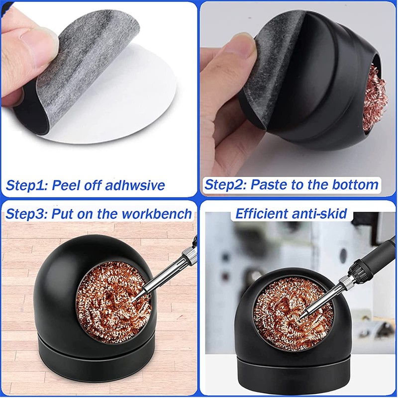 Soldering Iron Tip Cleaner,LXIANGN Non-slip Solder Flux Brass Tip Cleaner