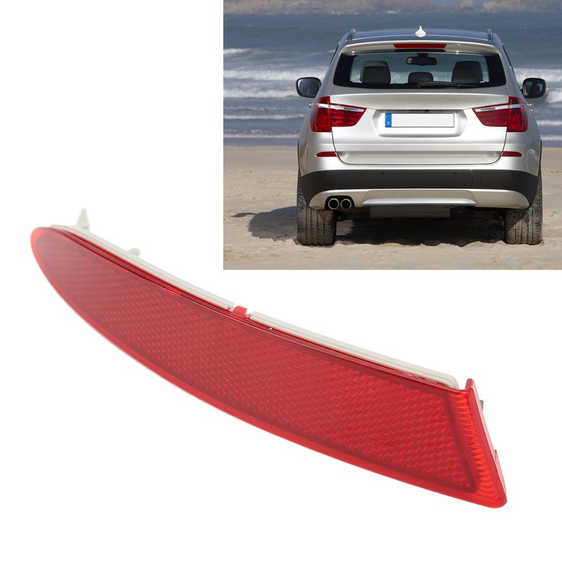 Rear Left Bumper Reflector Waterproof Red Lens Safe Driving 63147217315