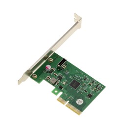 KALEA-INFORMATIQUE PCIe x4 USB-E Controller Card 1 Internal Port USB 3.2 Gen 2x2 20G Type E with ASM3242 Chipset, High and Low Profile