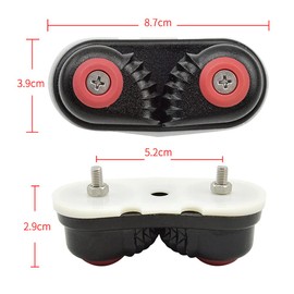 Niciksty Pack of 2 Bulkhead Clamp with Slide Bearing, Kayak Bulkhead Clamp, Aluminium Bulkhead Clamp, for Line Sizes up to 16.5 mm, Kayak Yacht Accessories