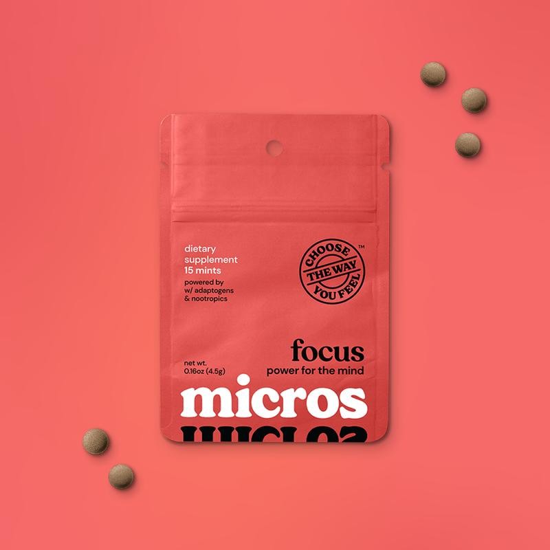 Micros Focus Mini Pack – Vegan, Sugar-Free Brain-Boosting Mints with