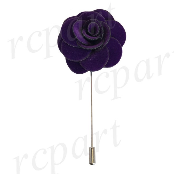 New formal Men's Suit chest brooch Purple flower lapel pin wedding fashion