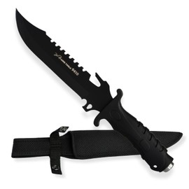 Cuchillo Tactico Supervivencia Campismo 7 Pulgadas Acero Inoxidable con Funda 9410 Lion Tools