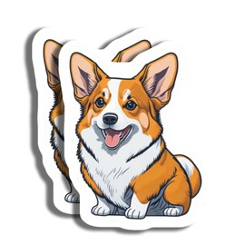 Cute Corgi Dog Sticker - Vinyl Corgi Decal - Adorable Pet Decor - Laptop Sticker - Water Bottle Decal - Animal Lover Gift - Dog Lovers Decal - AAS0586