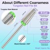 Fantexy 5 in 1 Nail Drill Bits,Professional 3/32" Shank Tungsten