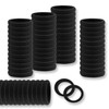 100PCS Hair Ties no Damage - Black Rubber Bands for