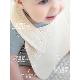 Colored Organics - 2-Pack Organic Cotton Baby Bibs - Bibs for Baby Girls & Boys - Giada + Carla Floral