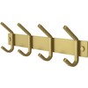 SAYONEYES Brushed Gold Coat Rack Wall Mount with 4 Double