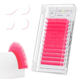ANNAFRIS Coloured Eyelash Extension Pink 0.07 D 8-15 mm Mix Individual Eyelash Extensions Volume Eyelashes Colourful Individual Eyelashes Classic (Pink 0.07-D Mix)