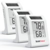 BaldrTherm 2.2'' Digital Thermometer and Hygrometer Meter, Solar-Powered Indoor Temperature