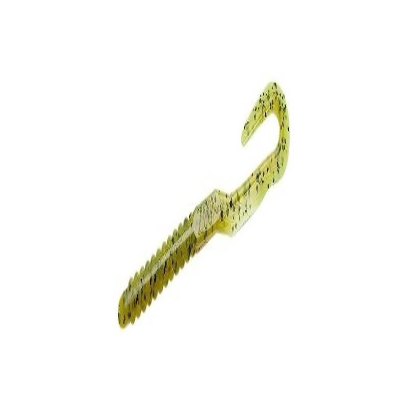 Zoom Bait Zoom U Tail Worm-Pack of 20 (ChartreusePumpkin, 6-Inch)