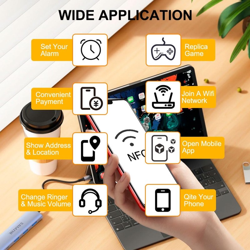 YANZEO 20 Pcs NTAG215 Chip NFC Round Cards NFC 215