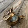 Vintage Solid Brass WWII Military Pocket Compass Gift