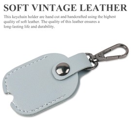 Czzmy Car Key Cover Kechain for Broken Key - Leather Key Covers Protector for Car Key - Car Key Holder for Women, Men(1-Light Blue)