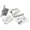 Kuriki Manufacturing WH-W30 Resin Lever Handle Set for Bathrooms, LU-BP4-1S-WH-W30